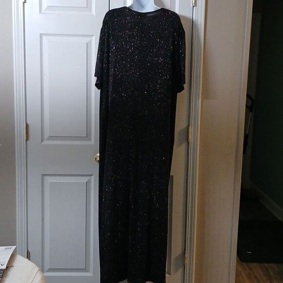 Delta Burke Collection vintage full length stretch sparkle dress Sz 4X NWOT - Picture 5 of 11
